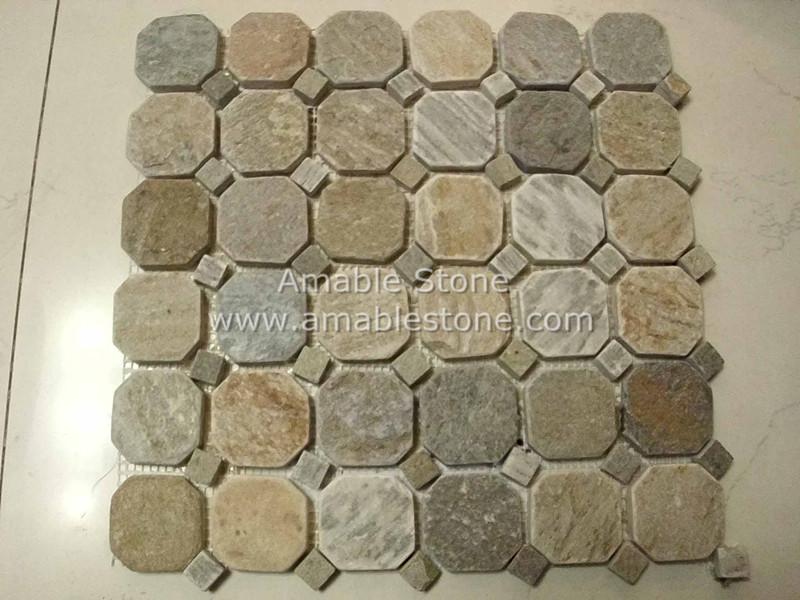 Irregular slate mosaic