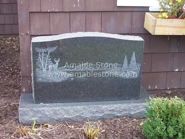 Monument, Tombstone, North American Monument, Black Granite, New Design