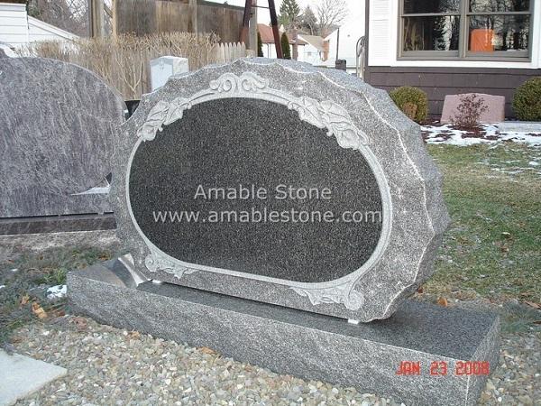 Monument, Tombstone, North American Monument, Black Granite, New Design