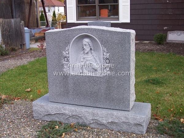 Monument, Tombstone, Red Granite Monument, North American Style