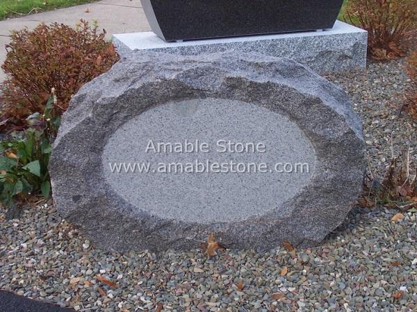 Monument, Tombstone, Red Granite Monument, North American Style