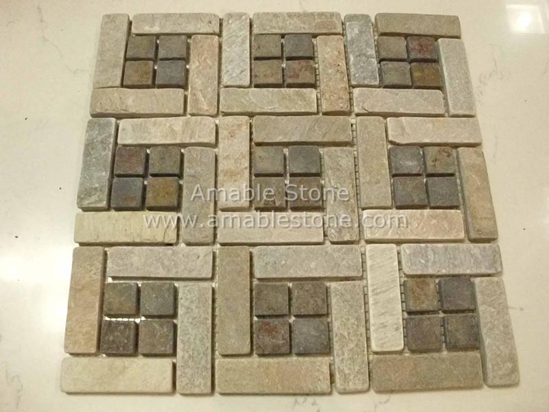 Irregular slate mosaic