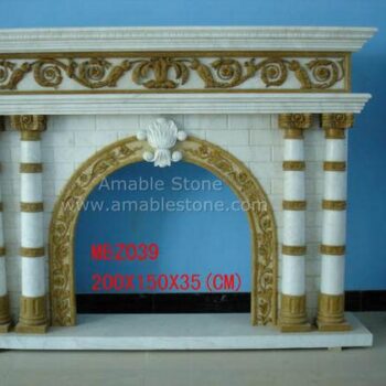 Marble and Granite Fireplace