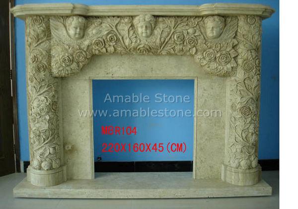 Marble and Granite Fireplace