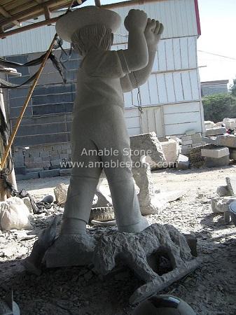 Sculpture, Granite Carving, Human Type Sculpture, Elegant Design, Skillful Carving