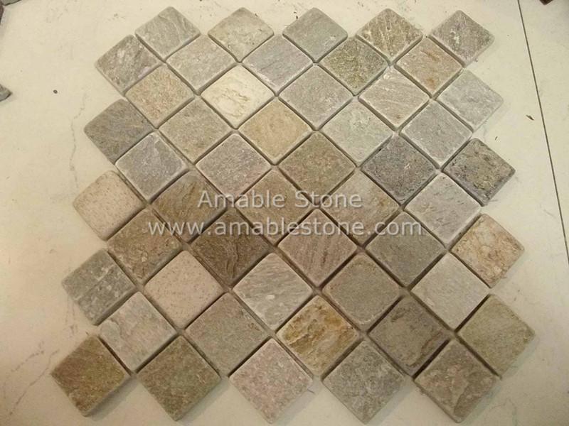 Irregular slate mosaic