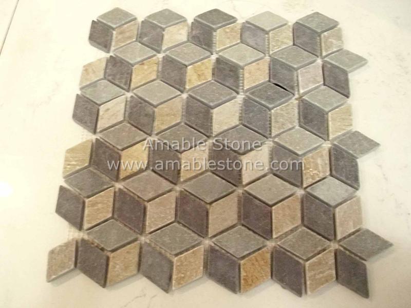 Irregular slate mosaic