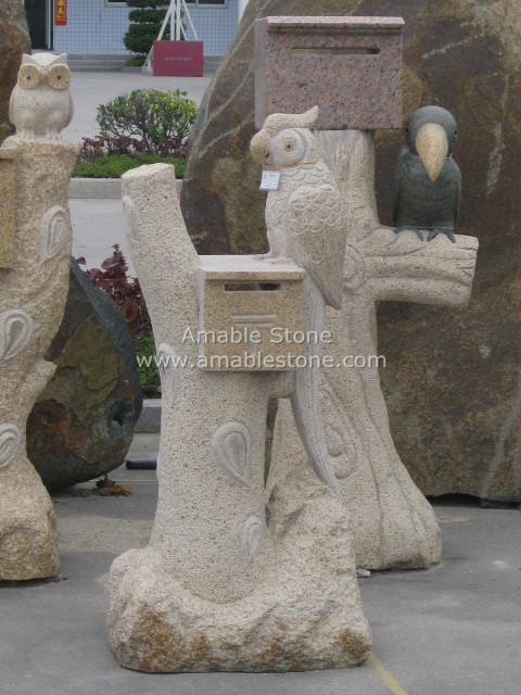 Mailbox, Unique Design, Granite Post Box, Skillful Carving