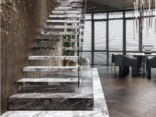 Italian White Marble, Elegant Design