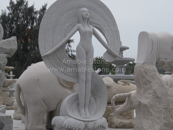 Sculpture, Granite Carving, Human Type Sculpture, Elegant Design, Skillful Carving